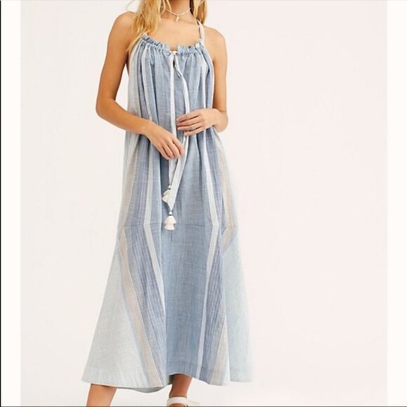 Free People Paradise Striped Sleeveless Maxi Dress XS‎ NWT - Picture 1 of 10